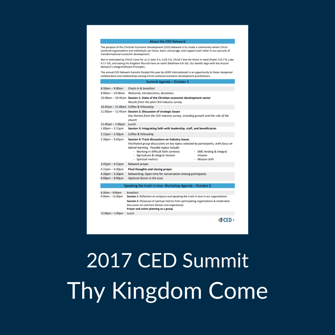 2017 CED Summit Agenda