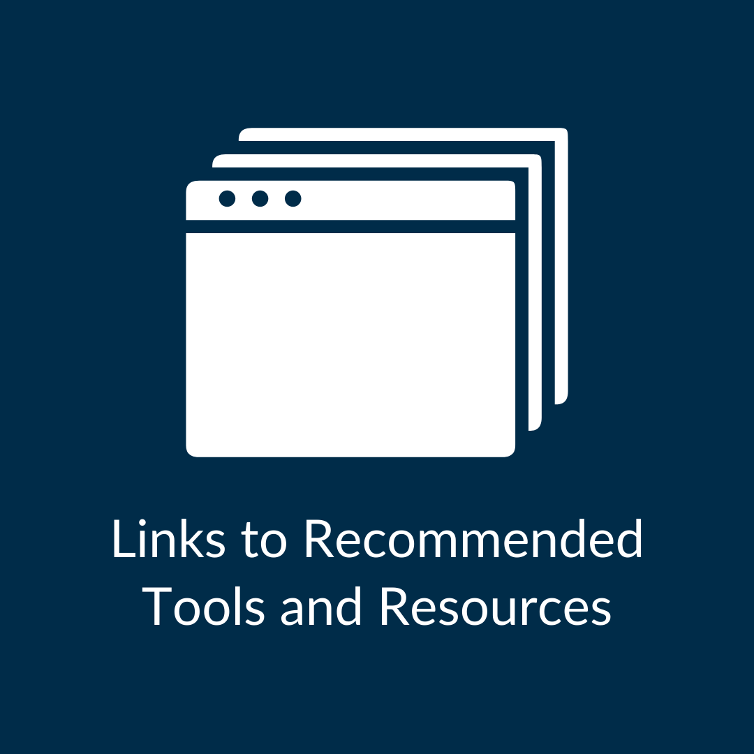Links to Recommended Tools and Resources