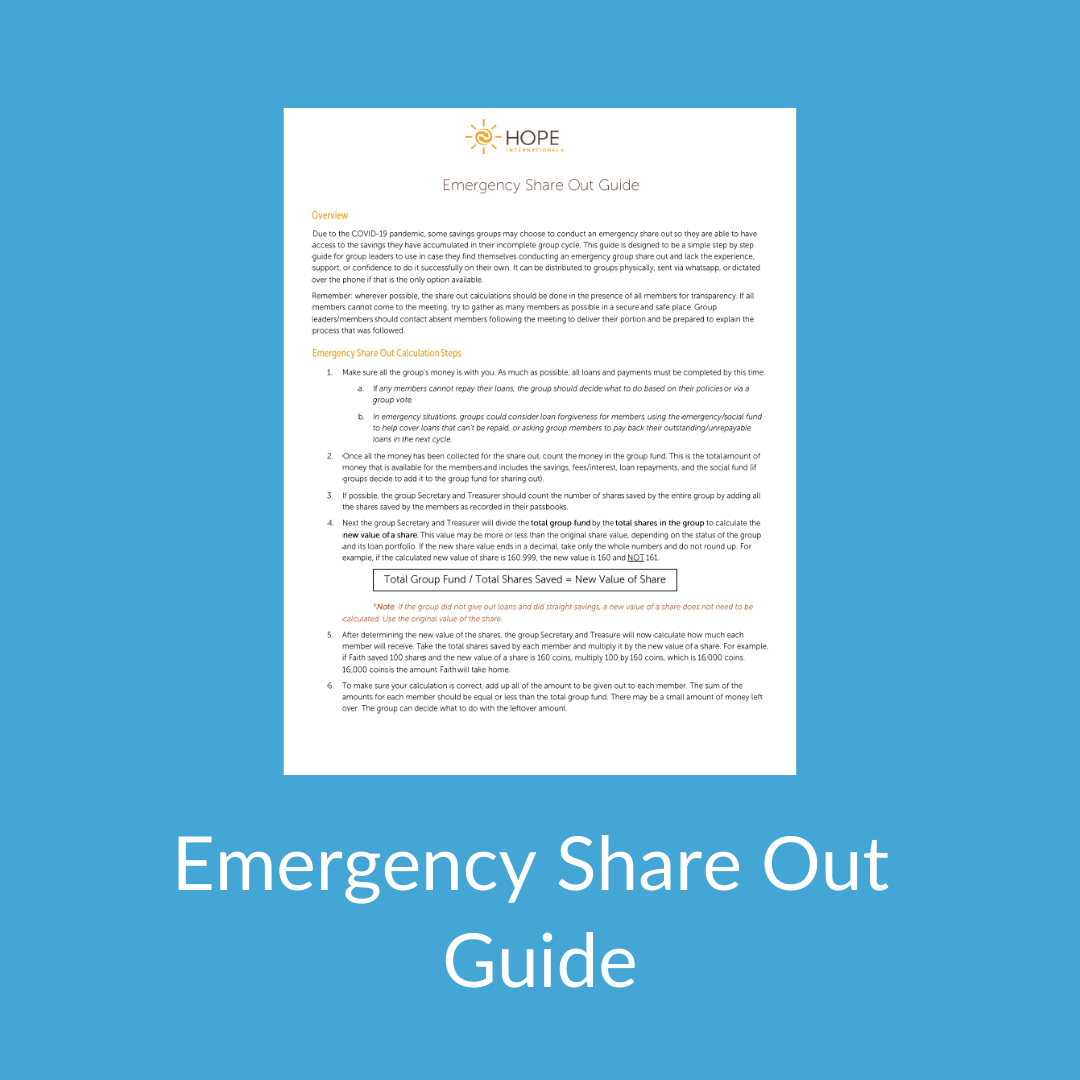 Emergency Share Out Guide